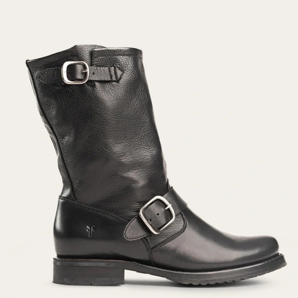 NEW Frye Black Leather Veronica Short Boots Women size 10